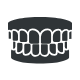 Dental drum icon representing percussion instrument or rhythmic dental care branding.