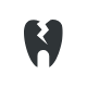 Black dental logo featuring stylized tooth with split design for Breezy Point Smiles dentistry.