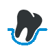 Black elephant head with blue curved arrows circling around it, suggesting movement or rotation.