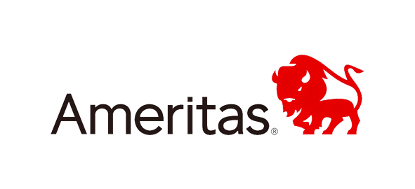 Ameritas logo with red lion symbol, dental insurance provider branding