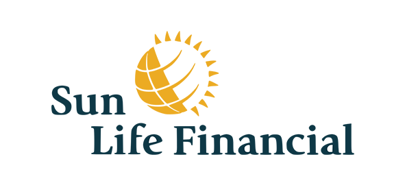 Sun Life Financial logo featuring golden sun icon with stylized rays and company name text.