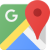 Google Maps logo icon with colorful pin marker, representing location services and navigation.